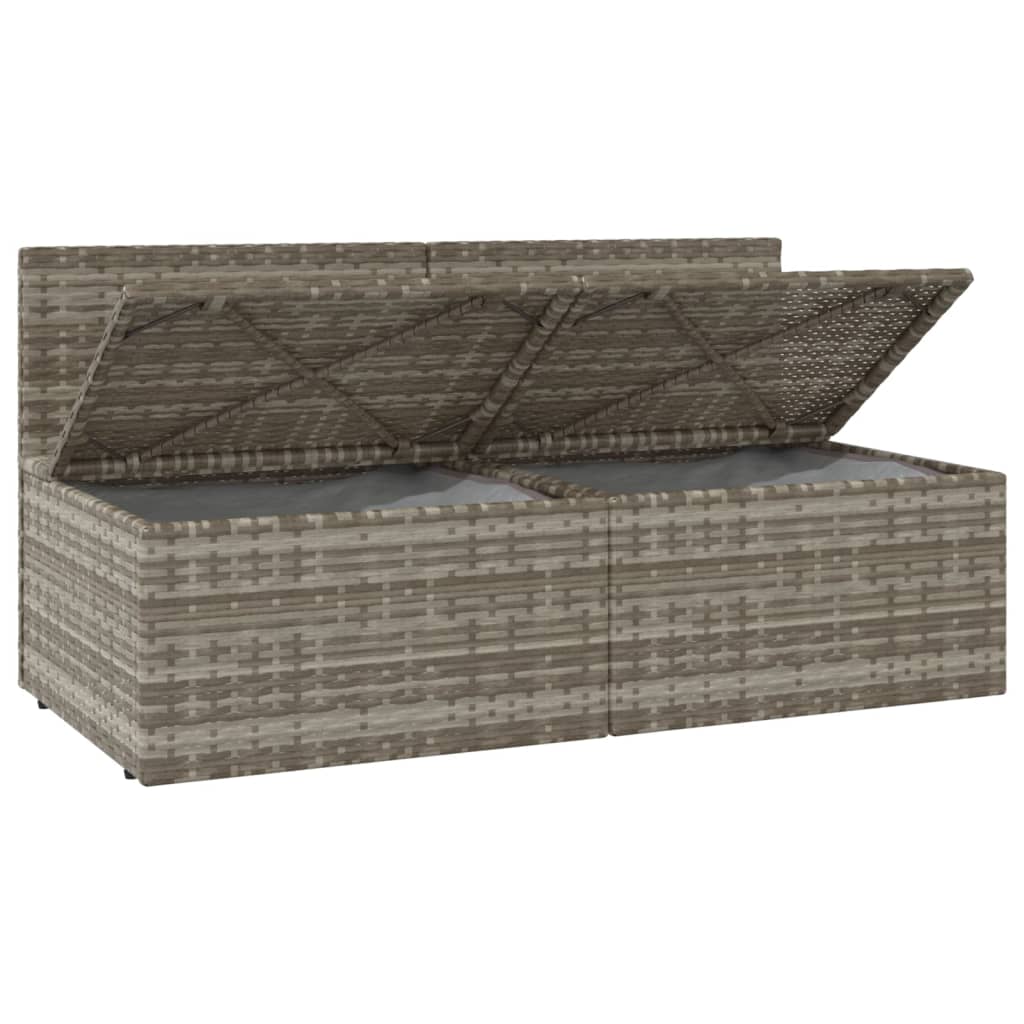vidaXL Canapé de jardin 2 places avec coussins en résine tressée gris