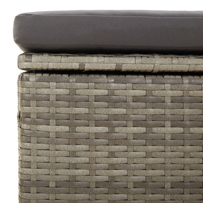 vidaXL Canapé de jardin 2 places avec coussins en résine tressée gris