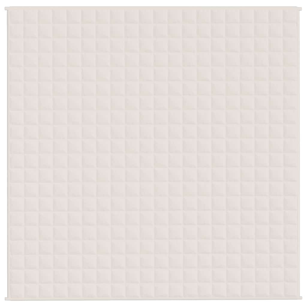 Gewichtsdecke Hellcreme 200x200 cm 9 kg Stoff