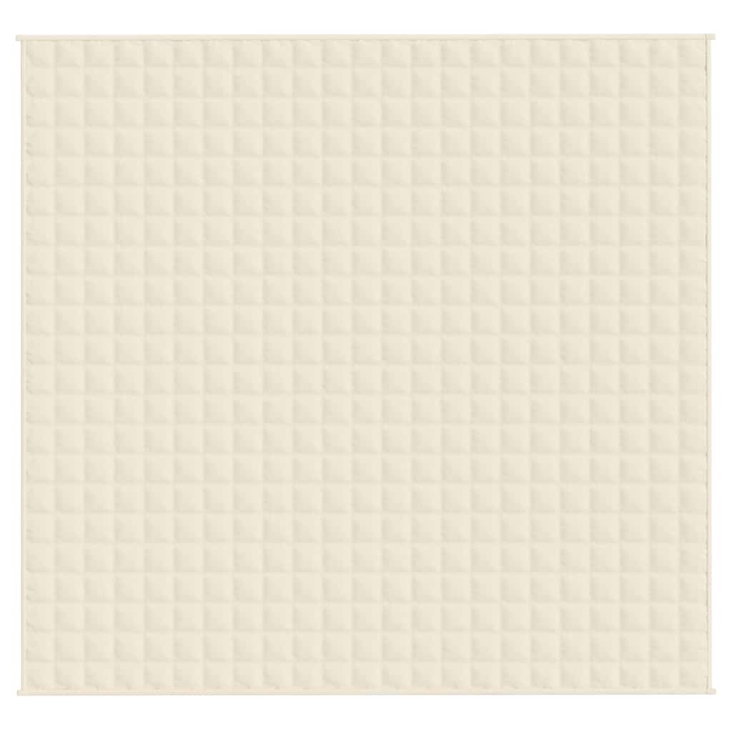 Gewichtsdecke Hellcreme 220x235 cm 15 kg Stoff