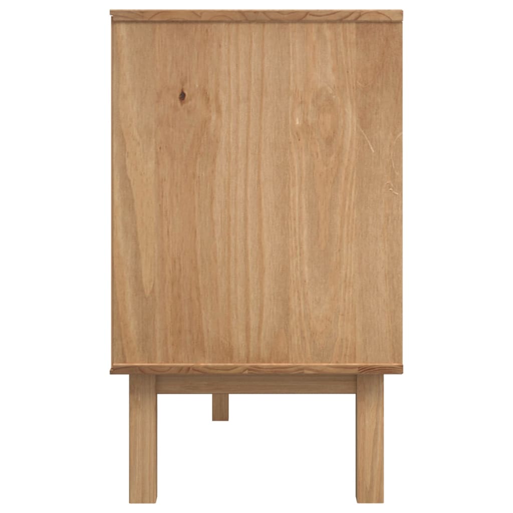 vidaXL Bahut OTTA Marron et Gris 114x43x73,5 cm Bois de pin massif