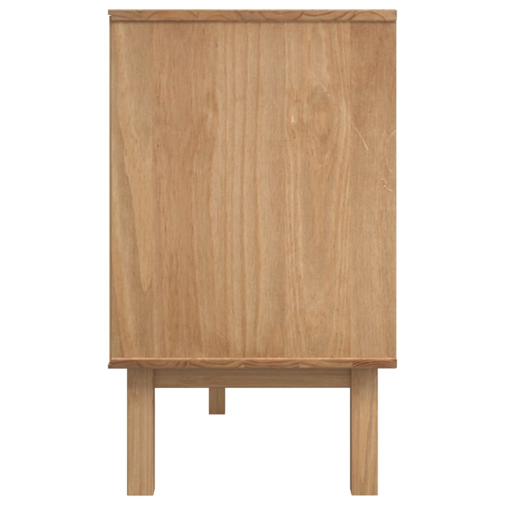vidaXL Buffet OTTA marron et blanc 114x43x73,5 cm en pin massif