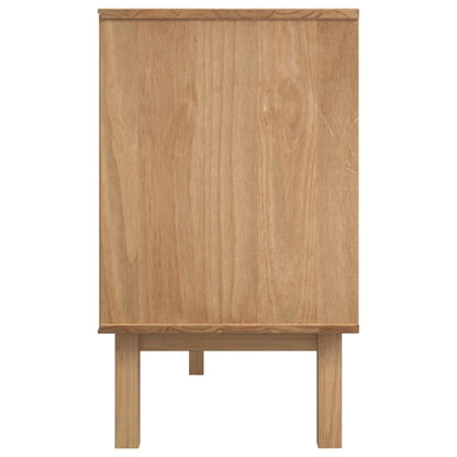 vidaXL Buffet OTTA marron et blanc 114x43x73,5 cm en pin massif