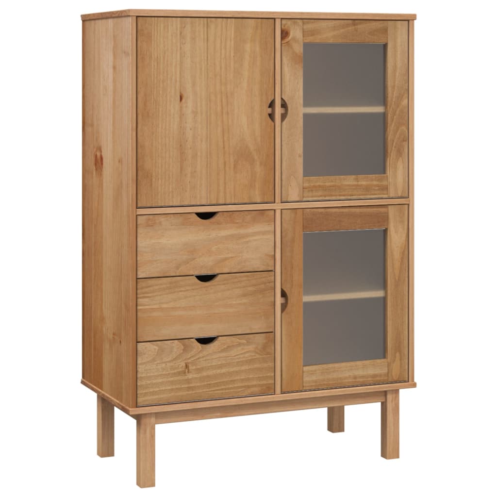 vidaXL Bahut haut OTTA 85x43x125 cm Bois de pin massif