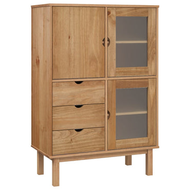 vidaXL Bahut haut OTTA 85x43x125 cm Bois de pin massif