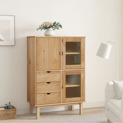 vidaXL Bahut haut OTTA 85x43x125 cm Bois de pin massif