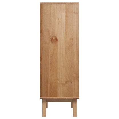 vidaXL Bahut haut OTTA Marron et Blanc 85x43x125 cm Bois de pin massif