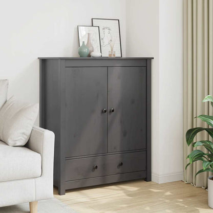 vidaXL Highboard gris 83x41,5x100 cm pin massif