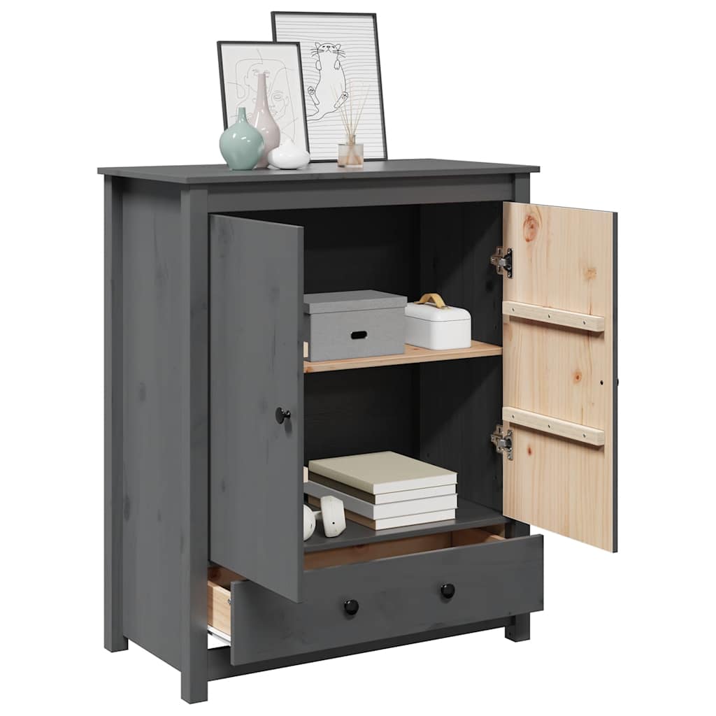 vidaXL Highboard gris 83x41,5x100 cm pin massif