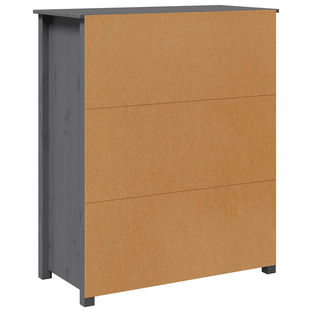 vidaXL Highboard gris 83x41,5x100 cm pin massif