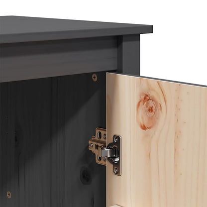 vidaXL Highboard gris 83x41,5x100 cm pin massif