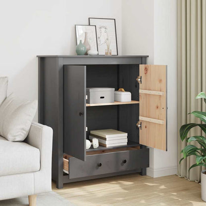 vidaXL Highboard gris 83x41,5x100 cm pin massif