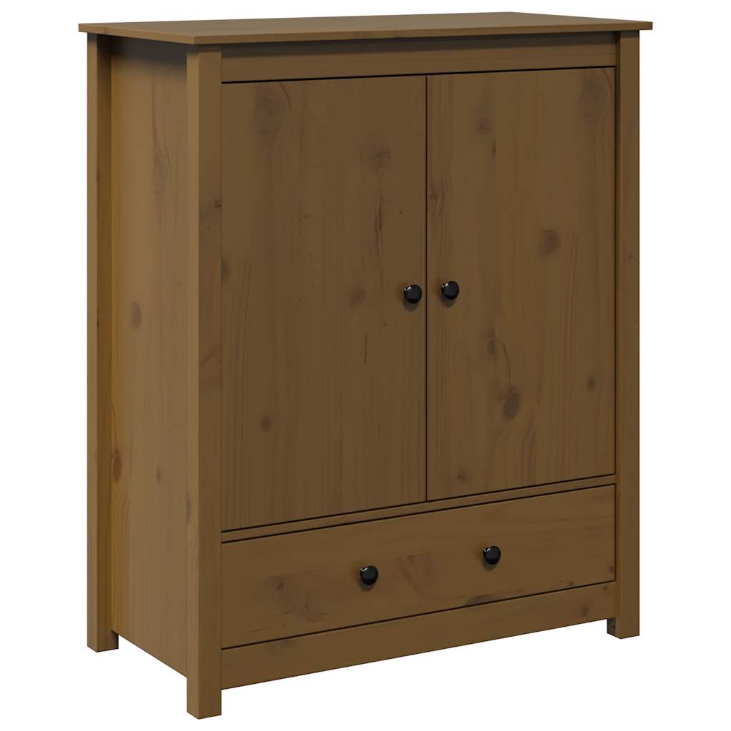 vidaXL Highboard marron miel 83x41,5x100 cm pin massif