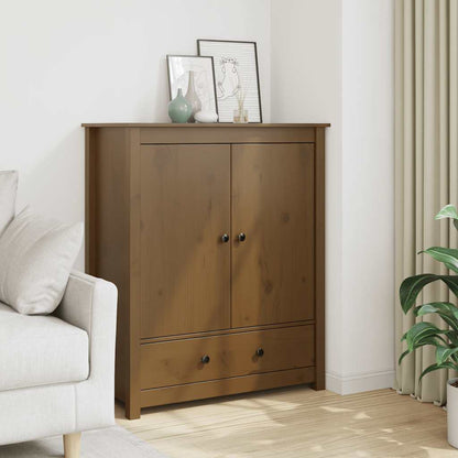 vidaXL Highboard marron miel 83x41,5x100 cm pin massif