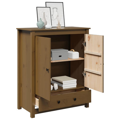 vidaXL Highboard marron miel 83x41,5x100 cm pin massif