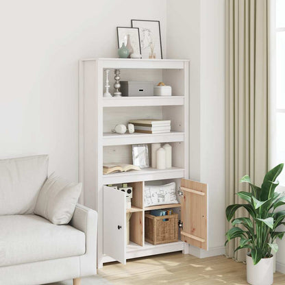vidaXL Buffet haut blanc 80x35x154 cm Pin massif