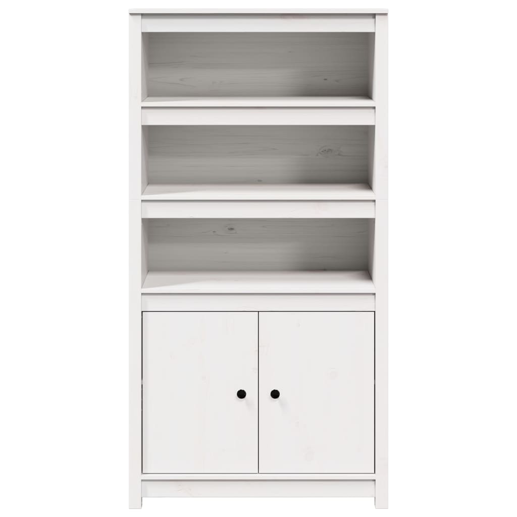 vidaXL Buffet haut blanc 80x35x154 cm Pin massif