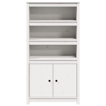 vidaXL Buffet haut blanc 80x35x154 cm Pin massif