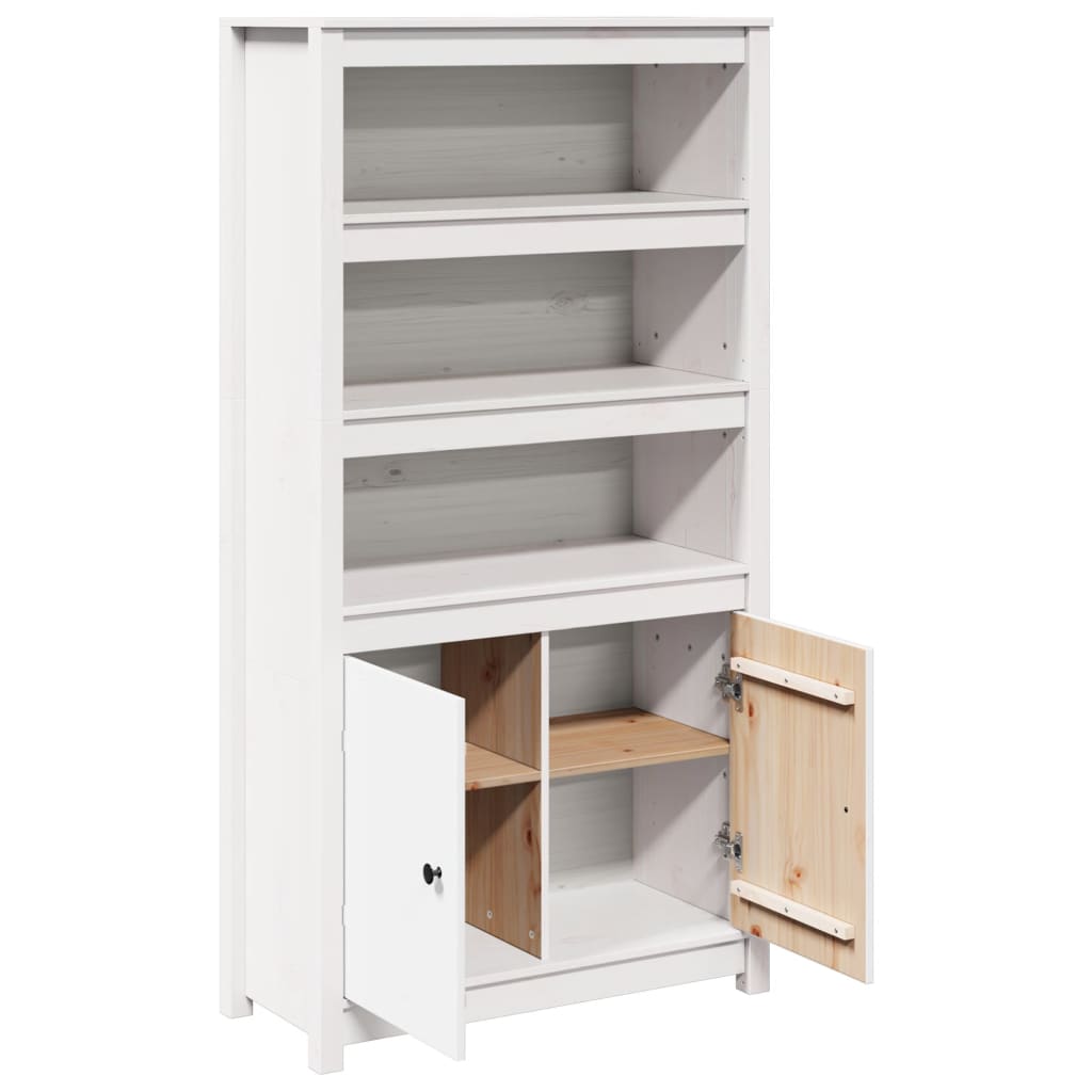 vidaXL Buffet haut blanc 80x35x154 cm Pin massif