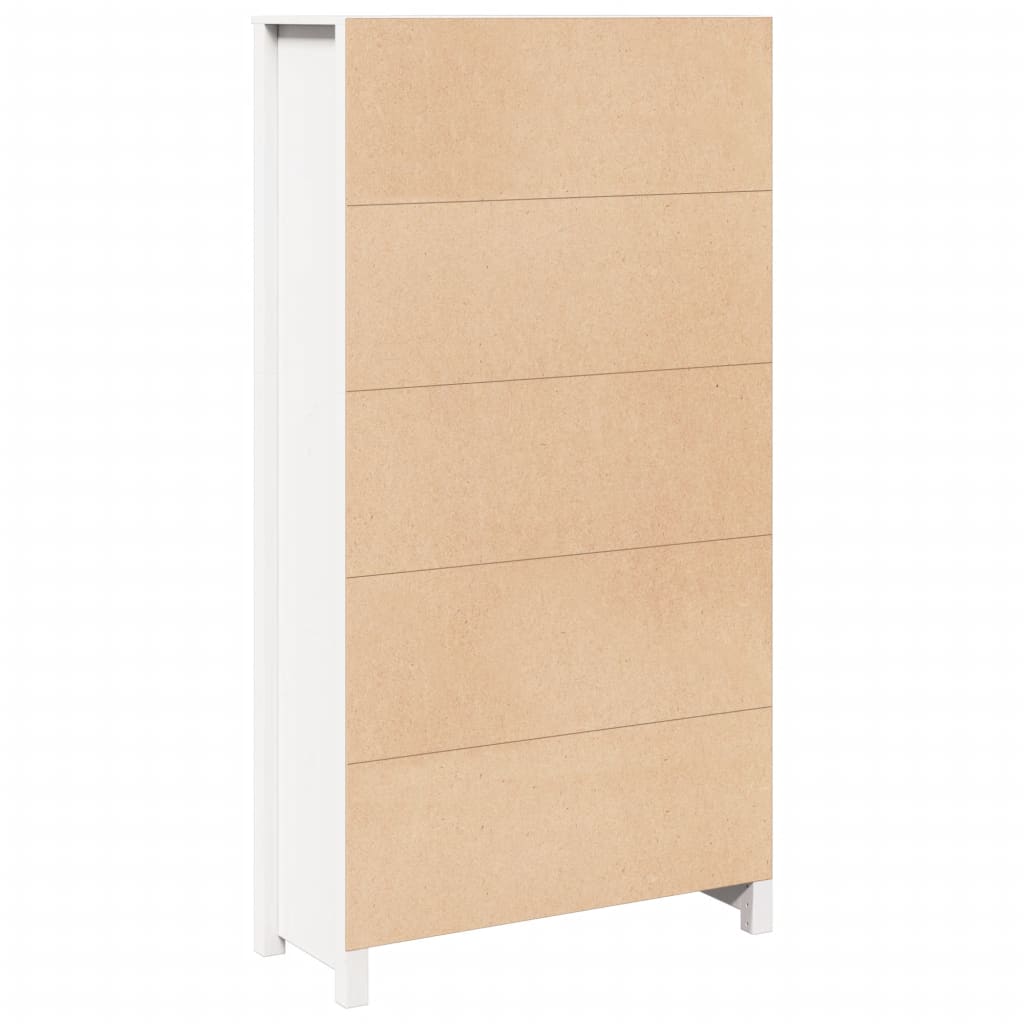 vidaXL Buffet haut blanc 80x35x154 cm Pin massif