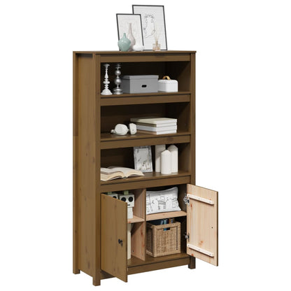 vidaXL Bahut haut brun miel 80x35x154 cm Bois de pin massif