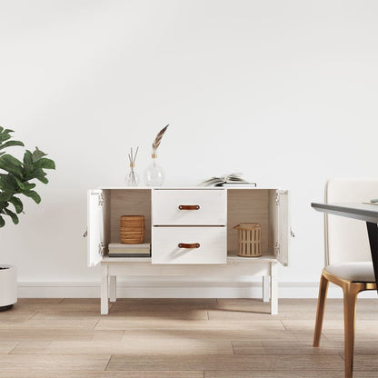 vidaXL Buffet blanc 110x40x78 cm Bois de pin massif