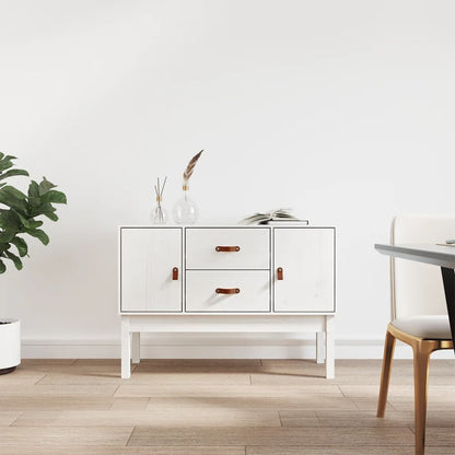 vidaXL Buffet blanc 110x40x78 cm Bois de pin massif