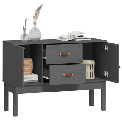 vidaXL Buffet gris 110x40x78 cm Bois de pin massif