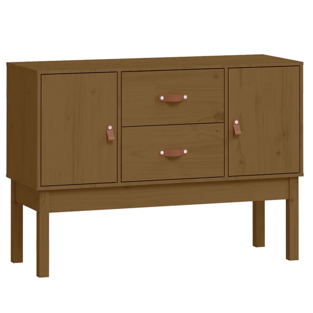 vidaXL Buffet marron miel 110x40x78 cm Bois de pin massif