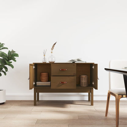 vidaXL Buffet marron miel 110x40x78 cm Bois de pin massif