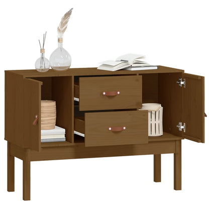 vidaXL Buffet marron miel 110x40x78 cm Bois de pin massif