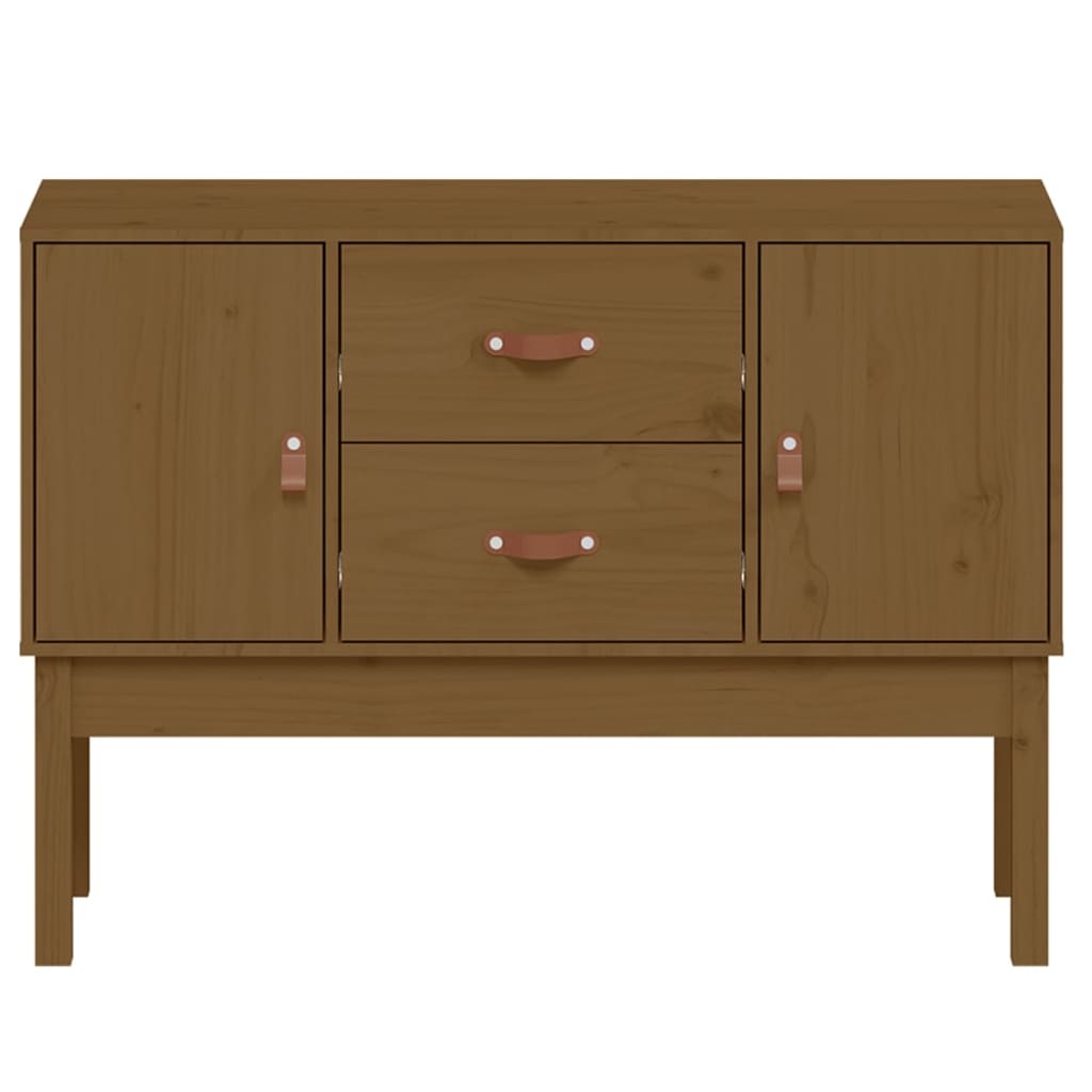 vidaXL Buffet marron miel 110x40x78 cm Bois de pin massif