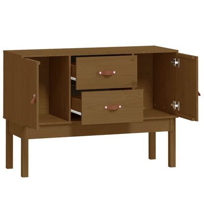 vidaXL Buffet marron miel 110x40x78 cm Bois de pin massif