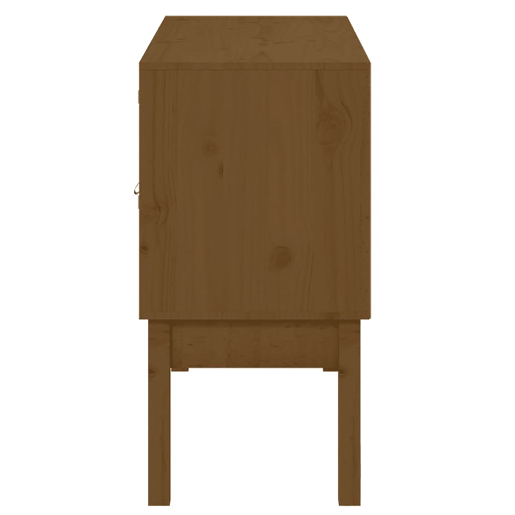 vidaXL Buffet marron miel 110x40x78 cm Bois de pin massif