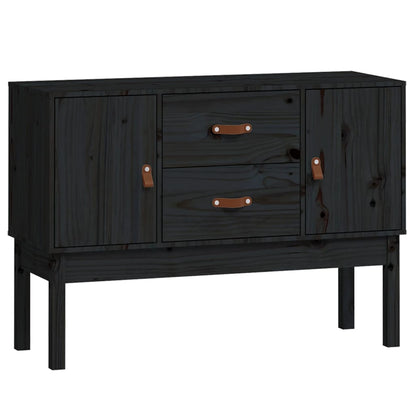 vidaXL Buffet Noir 110x40x78 cm Bois de pin massif