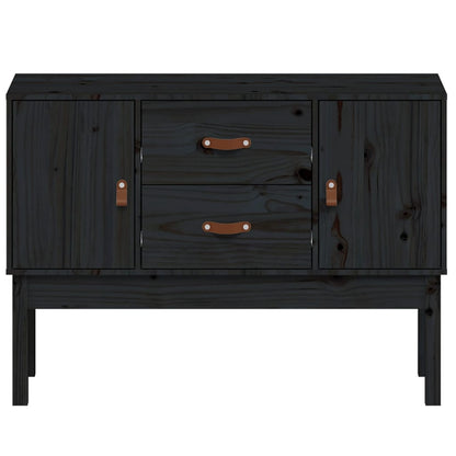 vidaXL Buffet Noir 110x40x78 cm Bois de pin massif