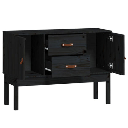 vidaXL Buffet Noir 110x40x78 cm Bois de pin massif