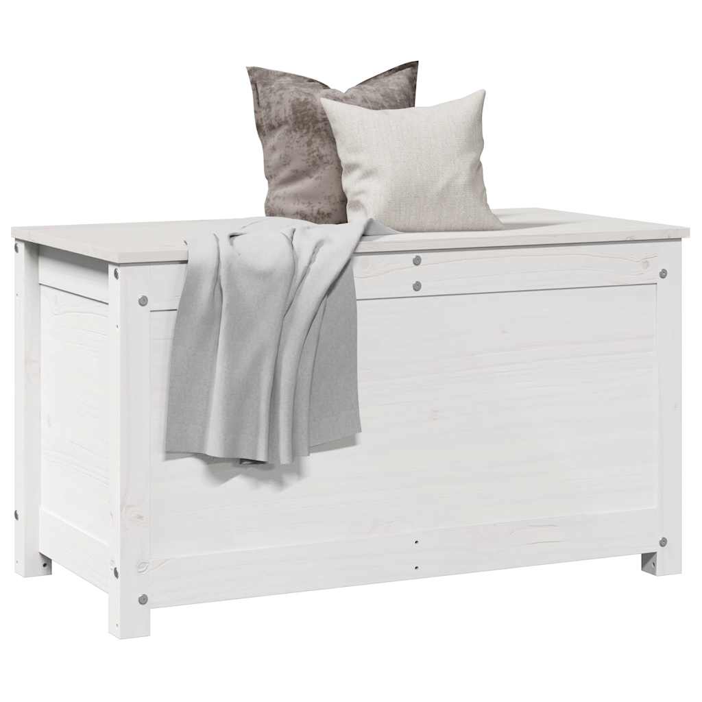 vidaXL Truhe Weiß 80x40x45,5 cm Massivholz Kiefer