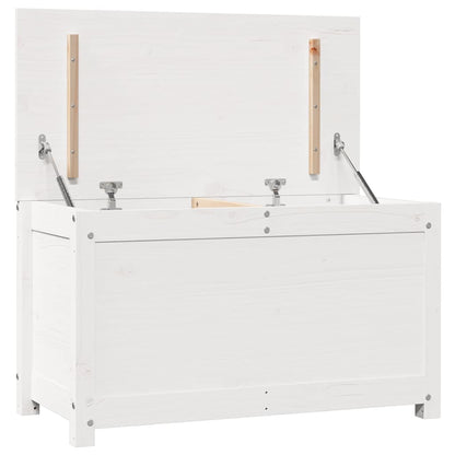 Truhe Weiß 80x40x45,5 cm Massivholz Kiefer