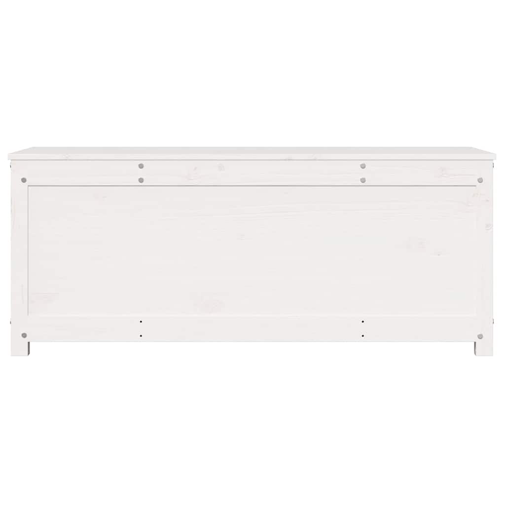 vidaXL Truhe Weiß 110x50x45,5 cm Massivholz Kiefer