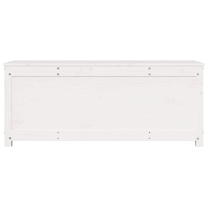 vidaXL Truhe Weiß 110x50x45,5 cm Massivholz Kiefer