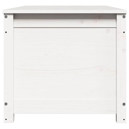vidaXL Truhe Weiß 110x50x45,5 cm Massivholz Kiefer