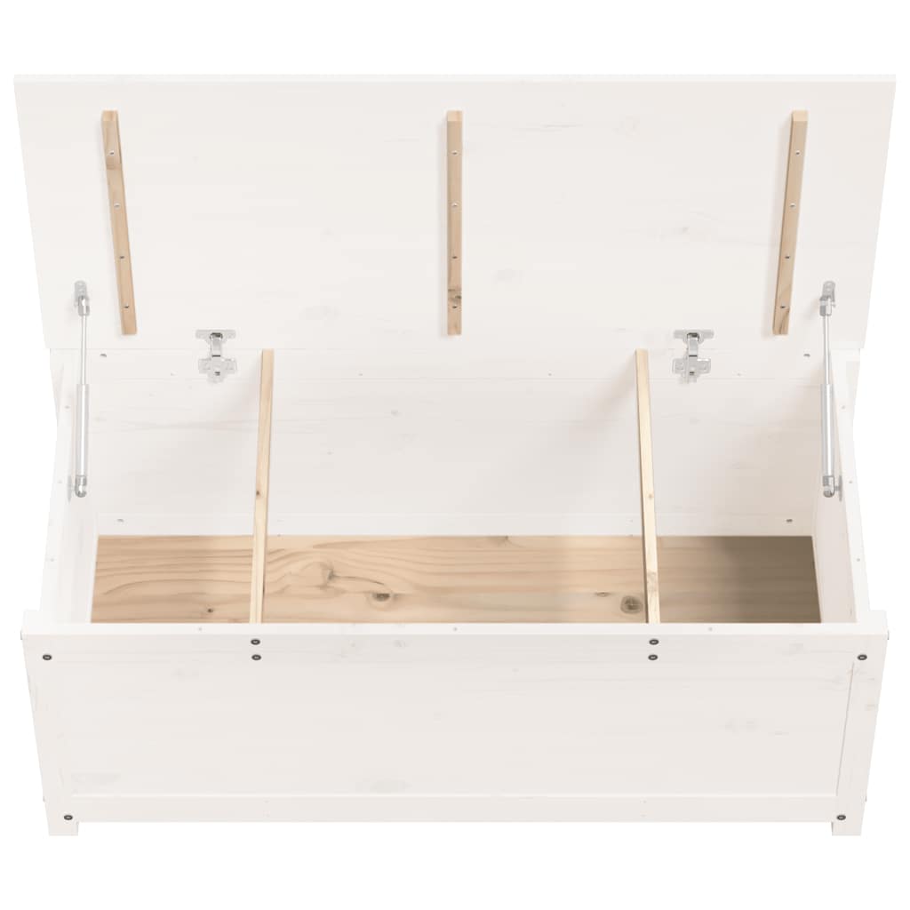 vidaXL Truhe Weiß 110x50x45,5 cm Massivholz Kiefer