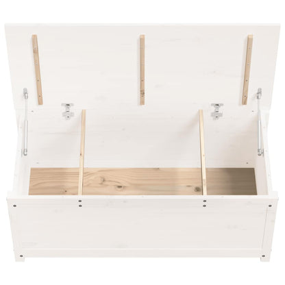 vidaXL Truhe Weiß 110x50x45,5 cm Massivholz Kiefer