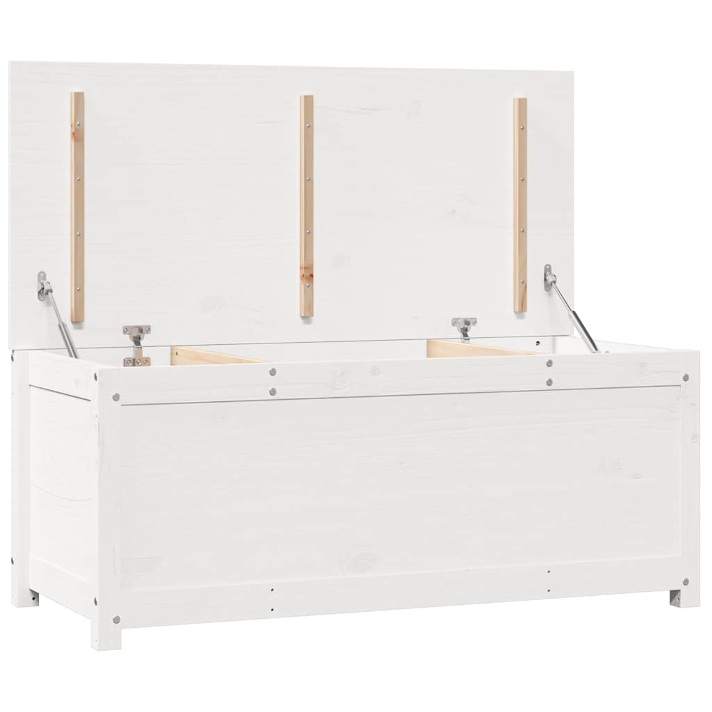 vidaXL Truhe Weiß 110x50x45,5 cm Massivholz Kiefer
