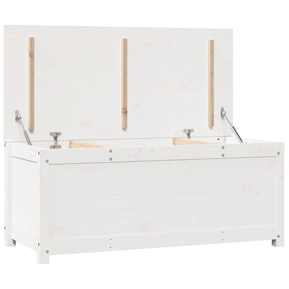vidaXL Truhe Weiß 110x50x45,5 cm Massivholz Kiefer