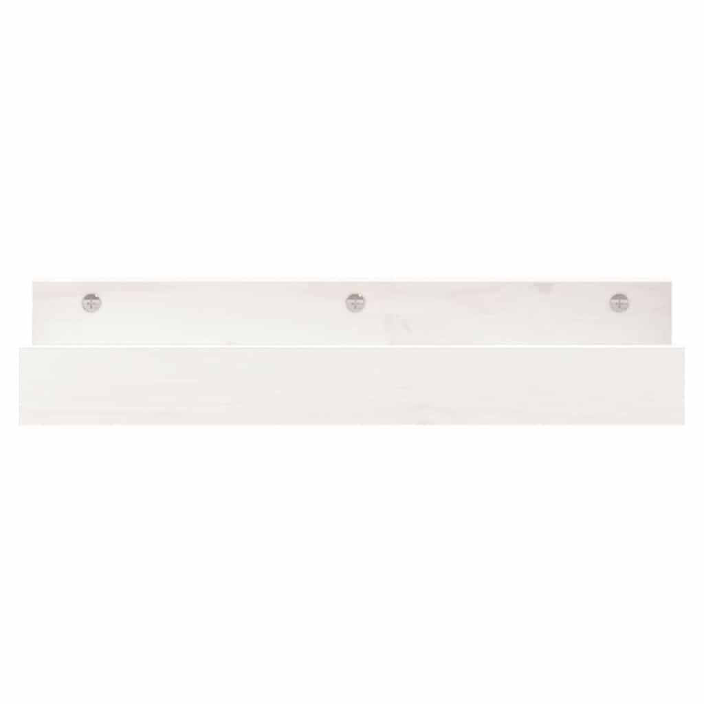 vidaXL Wandregale 2 Stk. Weiß 50x12x9 cm Massivholz Kiefer