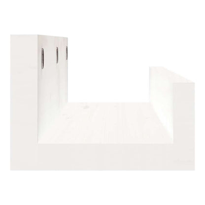 vidaXL Wandregale 2 Stk. Weiß 50x12x9 cm Massivholz Kiefer