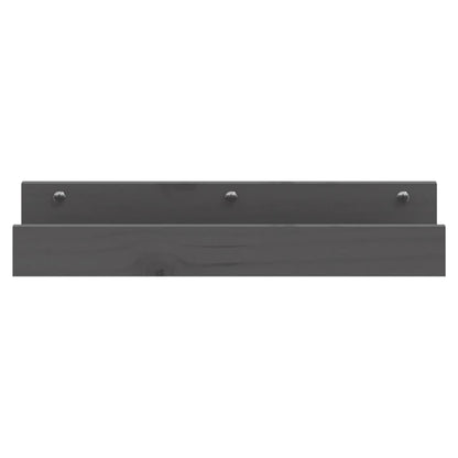 vidaXL Étagères murales 2 pcs Gris 50x12x9 cm Pin massif