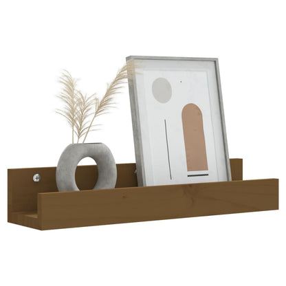 vidaXL Wandregale 2 Stk. Honigbraun 50x12x9 cm Massivholz Kiefer